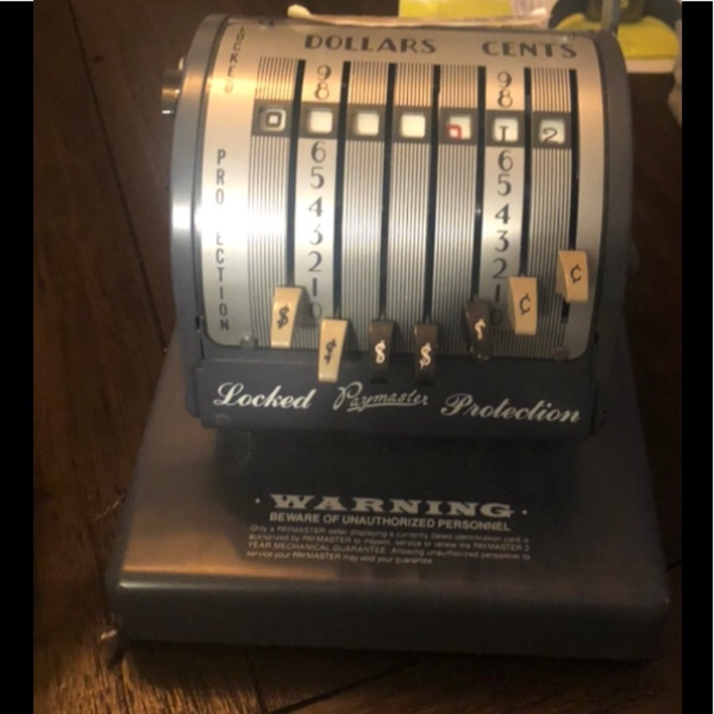 Paymaster check writer